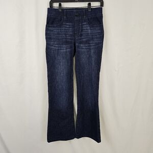 Betabrand 4-Pocket Yoga Denim Jeans Jegging Washed Boot Cut W1544-LWV Small-Long